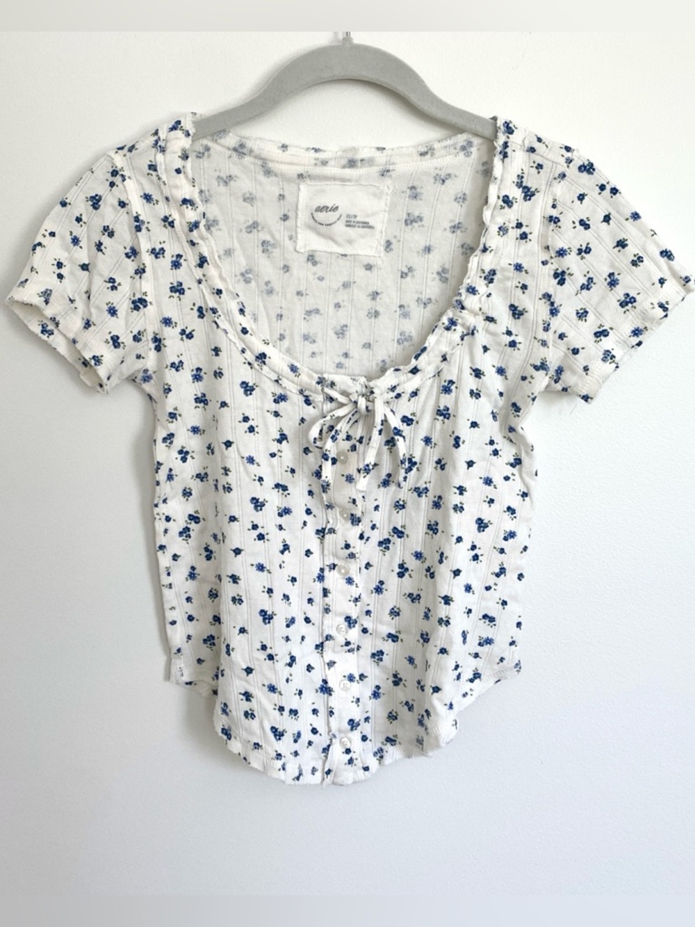 Aerie Floral Cotton T-Shirt
